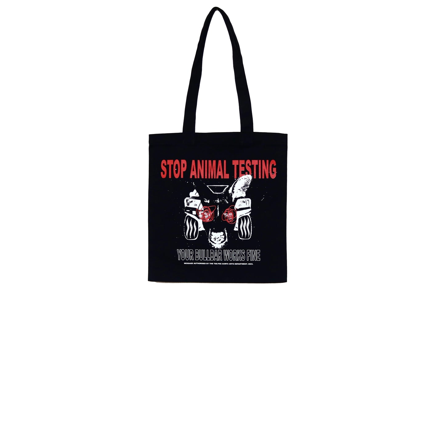 Animal Testing Tote Bag - Black