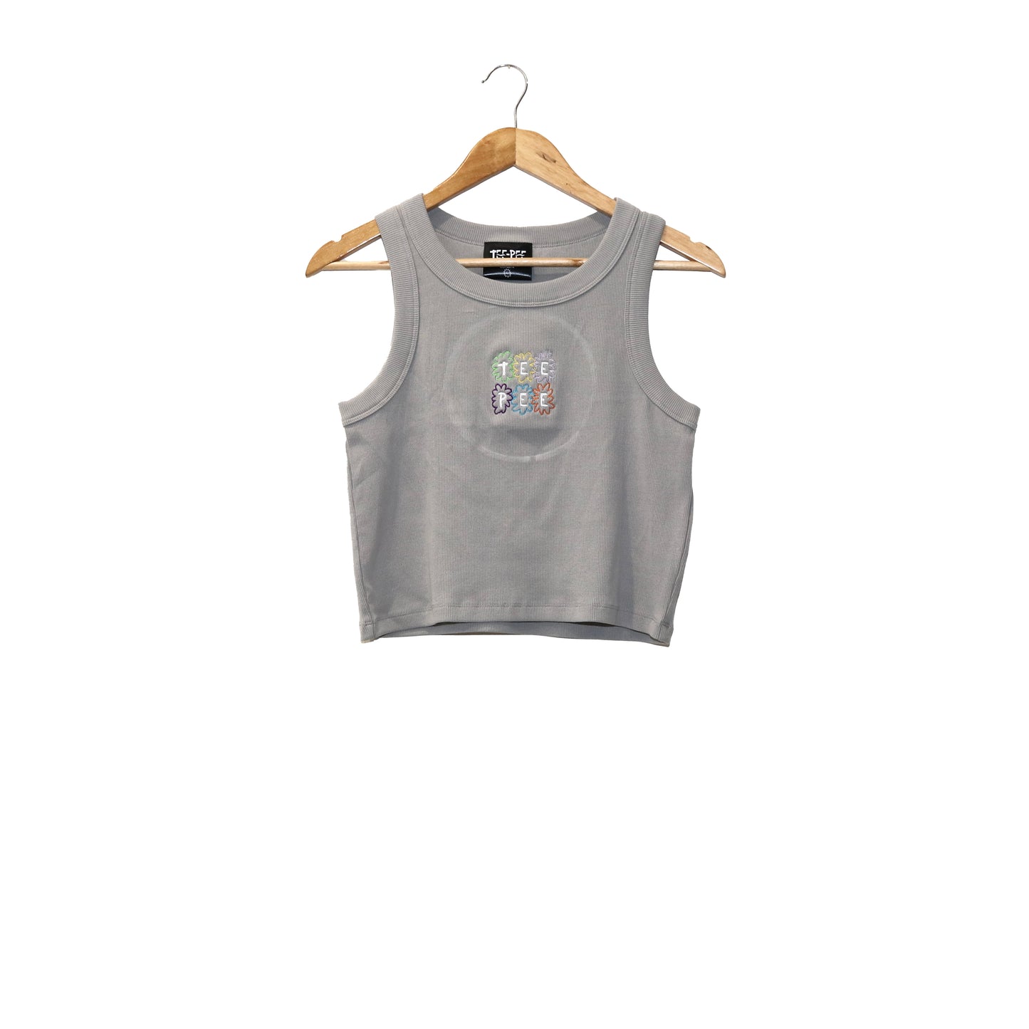 Chain Crop Singlet - Cloud